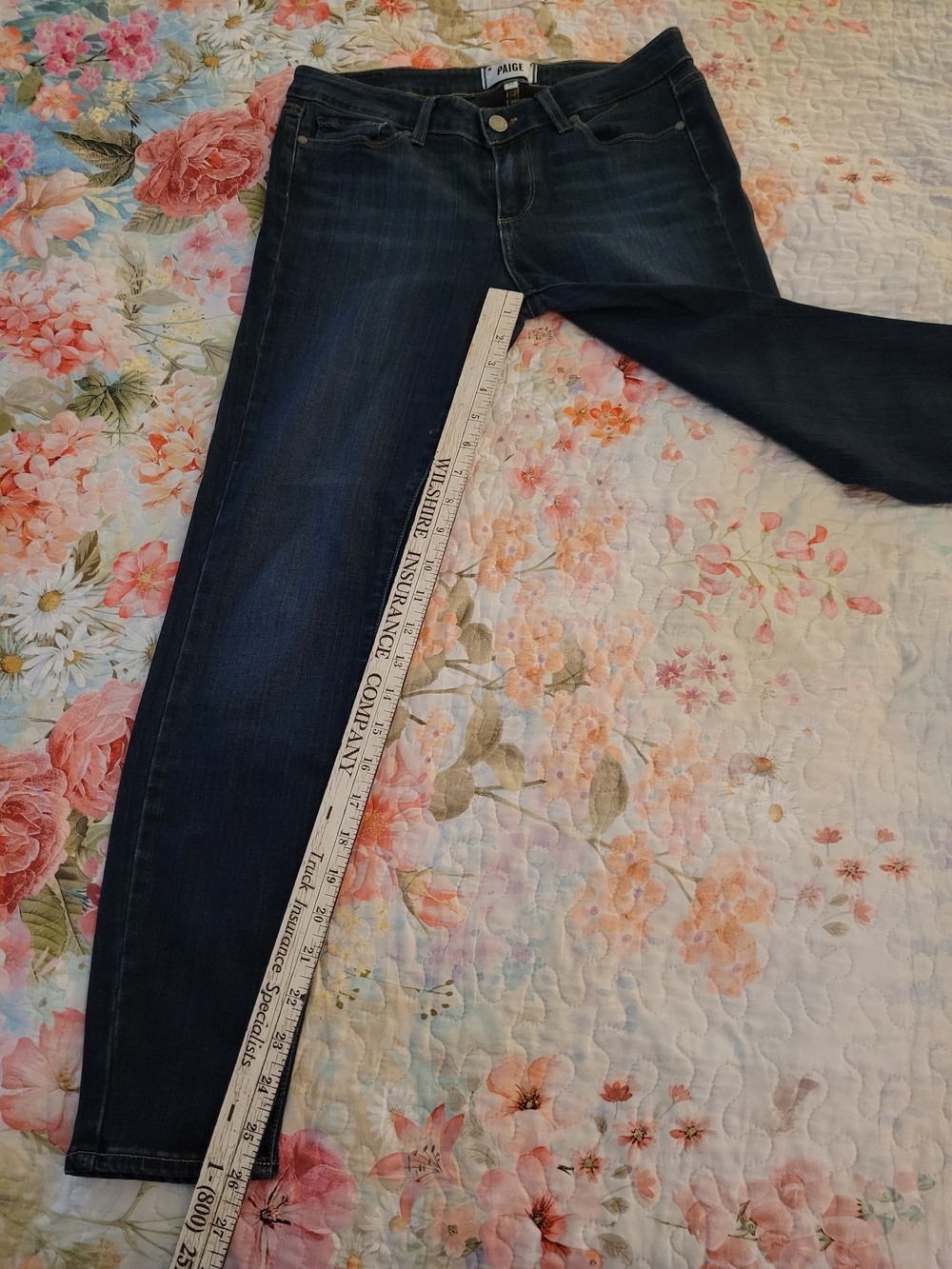 PAIGE Jeans Women's Dark Wash Skinny Size 29 Stretch Denim - Picture 6 of 13